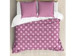 Abakuhaus Set Copripiumino Romantico Per Letti Singoli, Bouquet Di Rose, Antiacaro, Adatto A Chi Soffre Di Allergie, Con Federa, 200 Cm X 200 Cm - 80 X 80 Cm, Rosa Baby, Rose Essiccate