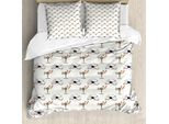 Abakuhaus Set Copripiumino Per Letto Singolo, Personaggi Stravaganti E Colorati, Antiacaro, Adatto A Chi Soffre Di Allergie, Con Federa, 200 Cm X 200 Cm - 80 X 80 Cm, Multicolore