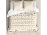 Abakuhaus Set Copripiumino Matrimoniale Per Letti Singoli, Bouquet Primaverili, Antiacaro, Adatto A Chi Soffre Di Allergie, Con Federa, 155 Cm X 220 Cm - 80 X 80 Cm, Blush Salmon