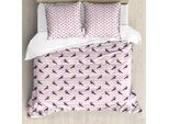 Abakuhaus Set Copripiumino Esotico Per Letti Singoli, Uccelli Tucani Su Chevron, Antiacaro, Adatto A Chi Soffre Di Allergie, Con Federa, 155 Cm X 220 Cm - 80 X 80 Cm, Quarzo-Avorio