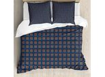 Abakuhaus Set Copripiumino Marocchino Per Letti Singoli, Tradizionale Orientale Floreale, Antiacaro, Adatto A Chi Soffre Di Allergie, Con Federa, 200 Cm X 200 Cm - 80 X 80 Cm, Blu Cielo Scuro Multicolore