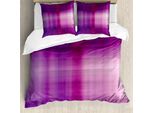 Abakuhaus Set Copripiumino Artistico Astratto Per Letti Singoli, Modern Blur, Antiacaro, Adatto A Chi Soffre Di Allergie, Con Federa, 200 Cm X 200 Cm - 80 X 80 Cm, Viola Scuro Magenta