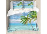 Abakuhaus Set Copripiumino Grafico Per Letti Singoli, Summer Wind, Antiacaro, Adatto A Chi Soffre Di Allergie, Con Federa, 200 Cm X 200 Cm - 80 X 80 Cm, Multicolore