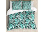 Abakuhaus Set Copripiumino Botanico Per Letti Singoli, Jumble Branchen, Antiacaro, Adatto A Chi Soffre Di Allergie, Con Federa, 155 Cm X 220 Cm - 80 X 80 Cm, Multicolore