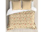 Abakuhaus Set Copripiumino Per Letti Singoli Wild Jagen, Archery Bull, Antiacaro, Adatto A Chi Soffre Di Allergie, Con Federa, 155 Cm X 220 Cm - 80 X 80 Cm, Beige Bruciato Arancione