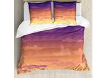 Abakuhaus Set Copripiumino Naturale Per Letti Singoli, Pure Colorful Sunset, Antiacaro, Adatto A Chi Soffre Di Allergie, Con Federa, 200 Cm X 200 Cm - 80 X 80 Cm, Multicolore