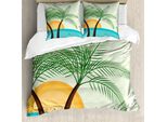 Abakuhaus Set Copripiumino Con Motivo Grafico Per Letti Singoli, Modern Summer, Antiacaro, Adatto A Chi Soffre Di Allergie, Con Federa, 200 Cm X 200 Cm - 80 X 80 Cm, Multicolore