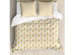 Abakuhaus Set Copripiumino Arancione Bruciato Per Letti Singoli, Motivo Floreale, Antiacaro, Adatto A Chi Soffre Di Allergie, Con Federa, 155 Cm X 220 Cm - 80 X 80 Cm, Guscio D'uovo Arancione Bruciato