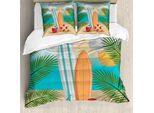 Abakuhaus Set Copripiumino Con Motivo Grafico Per Letti Singoli, Divertimento Estivo, Antiacaro, Adatto A Chi Soffre Di Allergie, Con Federa, 200 Cm X 200 Cm - 80 X 80 Cm, Multicolore