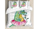 Abakuhaus Set Copripiumino Per Letto Singolo, Stile Acquerello Femminile, Antiacaro, Adatto A Chi Soffre Di Allergie, Con Federa, 200 Cm X 200 Cm - 80 X 80 Cm, Multicolore