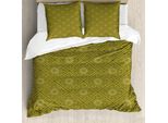 Abakuhaus Set Copripiumino Antico Orientale Per Letti Singoli, Tonalità Naturali, Antiacaro, Adatto A Chi Soffre Di Allergie, Con Federa, 155 Cm X 220 Cm - 80 X 80 Cm, Fawn Khaki
