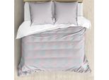 Abakuhaus Set Copripiumino Blu E Rosa Per Letti Singoli, Rettangoli Deformati, Antiacaro, Adatto A Chi Soffre Di Allergie, Con Federa, 200 Cm X 200 Cm - 80 X 80 Cm, Rosa Chiaro E Azzurro