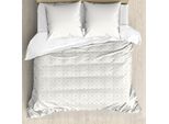 Abakuhaus Set Copripiumino Antico Orientale Per Letti Singoli, Decorazioni Circolari, Antiacaro, Adatto A Chi Soffre Di Allergie, Con Federa, 155 Cm X 220 Cm - 80 X 80 Cm, Bianco Crepuscolo