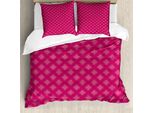 Abakuhaus Set Copripiumino Antico Orientale Per Letti Singoli, Motivo Warm Vivid, Antiacaro, Adatto A Chi Soffre Di Allergie, Con Federa, 155 Cm X 220 Cm - 80 X 80 Cm, Rosa E Magenta