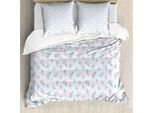 Abakuhaus Set Copripiumino Blu E Rosa Per Letti Singoli, Rose Vintage Romantiche, Antiacaro, Adatto A Chi Soffre Di Allergie, Con Federa, 200 Cm X 200 Cm - 80 X 80 Cm, Azzurro Pallido Rosa Pallido