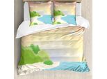 Abakuhaus Set Copripiumino Grafico Per Letti Singoli, Ocean Bay Baum Himmel, Antiacaro, Adatto A Chi Soffre Di Allergie, Con Federa, 200 Cm X 200 Cm - 80 X 80 Cm, Multicolore