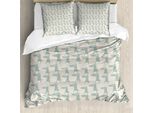Abakuhaus Set Copripiumino Per Letto Singolo, Animale Geometrico, Antiacaro, Adatto A Chi Soffre Di Allergie, Con Federa, 200 Cm X 200 Cm - 80 X 80 Cm, Marrone Beige
