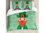 Abakuhaus Set Copripiumino Per Letto Singolo Elf, Happy Vibrant Holiday Feels, Antiacaro E Anallergico, Con Federa, 200 Cm X 200 Cm - 80 X 80 Cm, Multicolore
