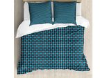 Abakuhaus Set Copripiumino Antico Orientale Per Letti Singoli, Motivi Energetici, Antiacaro, Adatto A Chi Soffre Di Allergie, Con Federa, 155 Cm X 220 Cm - 80 X 80 Cm, Seafoam Sea Blue