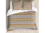 Set Copripiumino Abakuhaus Boho Per Letti Singoli, Decorazione A Linee Orizzontali, Antiacaro, Adatto A Chi Soffre Di Allergie, Con Federa, 200 Cm X 200 Cm - 80 X 80 Cm, Multicolore