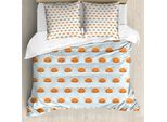 Abakuhaus Set Copripiumino Per Letto Singolo, Nursery Baby-Tierkopf, Antiacaro, Adatto A Chi Soffre Di Allergie, Con Federa, 200 Cm X 200 Cm - 80 X 80 Cm, Baby Blue Persian Orange
