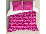 Abakuhaus Snakeskin Stampa Set Copripiumino Per Letti Singoli, Pop Art Skin, Antiacaro, Adatto A Chi Soffre Di Allergie, Con Federa, 200 Cm X 200 Cm - 80 X 80 Cm, Viola-Rosa