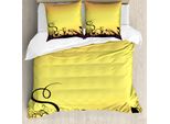 Abakuhaus Set Copripiumino Astratto Per Letti Singoli, Ombre Sunset Botanik, Antiacaro, Adatto A Chi Soffre Di Allergie, Con Federa, 200 Cm X 200 Cm - 80 X 80 Cm, Multicolore
