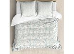 Abakuhaus Set Copripiumino Per Letto Singolo Blumenweinlese, Vintage Feminine, Antiacaro, Adatto A Chi Soffre Di Allergie, Con Federa, 155 Cm X 220 Cm - 80 X 80 Cm, Pale Blue Grey Eggshell