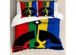 Set Copripiumino Abakuhaus Per Letti Singoli, Astratto, Antiacaro, Adatto A Chi Soffre Di Allergie, Con Federa, 200 Cm X 200 Cm - 80 X 80 Cm, Multicolore