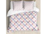Abakuhaus Set Copripiumino Per Letto Singolo, Motivo Floreale Femminile, Antiacaro, Adatto A Chi Soffre Di Allergie, Con Federa, 155 Cm X 220 Cm - 80 X 80 Cm, Multicolore