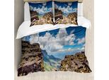 Abakuhaus Venezuela Set Copripiumino Per Letti Singoli, Alta Scena Di Roraima, Antiacaro Adatto A Chi Soffre Di Allergie Con Federa, 200 Cm X 200 Cm - 80 X 80 Cm, Blu Cielo Scuro Multicolore