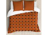 Abakuhaus Set Copripiumino Boho Per Letti Singoli, Motivo Geometrico E Tribale, Antiacaro E Anallergico Con Federa, 200 Cm X 200 Cm - 80 X 80 Cm, Verde Senape Vermiglio