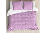 Abakuhaus Set Copripiumino Per Letto Singolo, Farfalle Lavanda, Antiacaro, Adatto A Chi Soffre Di Allergie, Con Federa, 200 Cm X 200 Cm - 80 X 80 Cm, Quarzo Viola E Bianco