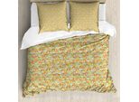 Abakuhaus Set Copripiumino Per Letto Singolo, Adolescenti Having Fun, Antiacaro, Adatto A Chi Soffre Di Allergie, Con Federa, 155 Cm X 220 Cm - 80 X 80 Cm, Senape Vermiglio