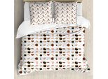 Abakuhaus Set Copripiumino Wasabi Per Letti Singoli, Elemento Di Cucina Giapponese, Antiacaro, Adatto A Chi Soffre Di Allergie, Con Federa, 200 Cm X 200 Cm - 80 X 80 Cm, Multicolore