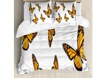 Abakuhaus Set Copripiumino Per Letto Singolo, Gracious Winged Insect, Antiacaro, Adatto A Chi Soffre Di Allergie, Con Federa, 200 Cm X 200 Cm - 80 X 80 Cm, Terra Giallo Arancione