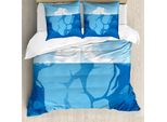 Set Copripiumino Abakuhaus Ice Berg Per Letti Singoli, Consiglio Di Frosty Form, Antiacaro, Adatto A Chi Soffre Di Allergie, Con Federa, 155 Cm X 220 Cm - 80 X 80 Cm, Azzurro Cielo