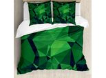 Abakuhaus Set Copripiumino Celtico Verde Per Letti Singoli, Poliestere Astratto, Antiacaro, Adatto A Chi Soffre Di Allergie, Con Federa, 155 Cm X 220 Cm - 80 X 80 Cm, Fern Green Dark Green