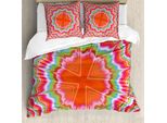 Abakuhaus Set Copripiumino Per Letto Singolo, Psychedelic Fractal, Antiacaro, Adatto A Chi Soffre Di Allergie, Con Federa, 155 Cm X 220 Cm - 80 X 80 Cm, Multicolore