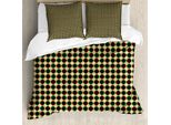 Abakuhaus Set Copripiumino Quatrefoil Per Letti Singoli, Motivo Medievale, Antiacaro, Adatto A Chi Soffre Di Allergie, Con Federa, 200 Cm X 200 Cm - 80 X 80 Cm, Multicolore Grigio Antracite