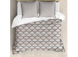 Abakuhaus Set Copripiumino Per Letti Singoli, Motivo Grafico A Cerchi Striati, Antiacaro, Adatto A Chi Soffre Di Allergie, Con Federa, 200 Cm X 200 Cm - 80 X 80 Cm, Multicolore