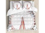Abakuhaus Set Copripiumino Per Letti Singoli, Divertente Giostra Doppia, Antiacaro, Adatto A Chi Soffre Di Allergie, Con Federa, 200 Cm X 200 Cm - 80 X 80 Cm, Multicolore