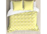 Abakuhaus Set Copripiumino A Pois Gialli Per Letti Singoli, Semplice Rotondo, Antiacaro, Adatto A Chi Soffre Di Allergie, Con Federa, 155 Cm X 220 Cm - 80 X 80 Cm, Giallo Pastello E Bianco