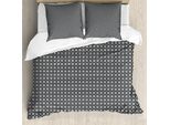 Abakuhaus Set Copripiumino Quatrefoil Per Letti Singoli, Motivo Floreale Classico, Antiacaro, Adatto A Chi Soffre Di Allergie, Con Federa, 200 Cm X 200 Cm - 80 X 80 Cm, Grigio Antracite