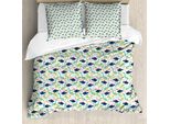 Abakuhaus Set Copripiumino Dino Per Letti Singoli, Dinosauri, Divertenti Scarabocchi, Antiacaro, Adatto A Chi Soffre Di Allergie, Con Federa, 200 Cm X 200 Cm - 80 X 80 Cm, Multicolore