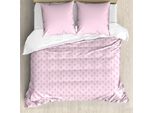 Abakuhaus Set Copripiumino Vintage Valentine Per Letti Singoli, Rosa Minimal, Antiacaro, Adatto A Chi Soffre Di Allergie, Con Federa, 155 Cm X 220 Cm - 80 X 80 Cm, Rosa Baby E Rosa