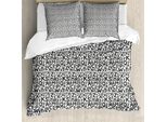 Abakuhaus Set Copripiumino Alphabet Per Letti Singoli, Lettere Maiuscole Inglesi, Antiacaro, Adatto A Chi Soffre Di Allergie, Con Federa, 155 Cm X 220 Cm - 80 X 80 Cm, Grigio Antracite E Bianco