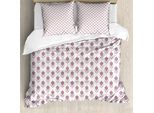 Abakuhaus Set Copripiumino Hippie Per Letti Singoli, Dreamcatchers A Pois, Antiacaro, Adatto A Chi Soffre Di Allergie, Con Federa, 155 Cm X 220 Cm - 80 X 80 Cm, Pale Aubergine Pale Grau
