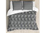 Abakuhaus Set Copripiumino A Strisce Weinlese Per Letti Singoli, Triangoli Tratteggiati, Antiacaro, Adatto A Chi Soffre Di Allergie, Con Federa, 155 Cm X 220 Cm - 80 X 80 Cm, Multicolore
