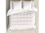 Set Copripiumino In Damasco Abakuhaus Per Letti Singoli, Arte Monocromatica Classica, Antiacaro E Anallergico Con Federa, 200 Cm X 200 Cm - 80 X 80 Cm, Rosa E Bianco